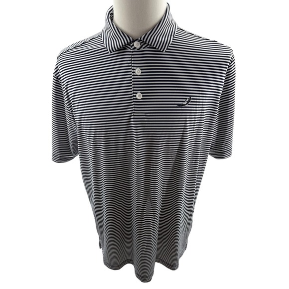 Columbia Other - Columbia Golf Navy White Striped Mens Polo Shirt Large New